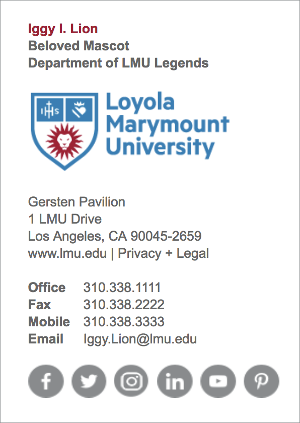 email signature template